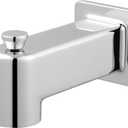 KES All Metal Tub Spout with Diverter, 5-3/8 Inch Bathtub Faucet Replacement, Slip-on Fits 1/2 Inch Copper Pipe, Polished