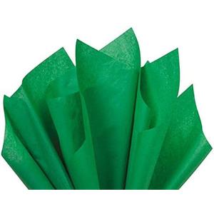 Festive Green Tissue Paper Squares, Bulk 10 Sheets, Premium Gift Wrap and Art Supplies for Birthdays, Holidays, or Presents by Feronia packaging, Large 15 Inch x 20 Inch Made in USA