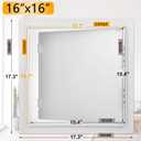 Suteck Plumbing Access Panel for Drywall Ceiling 16 x 16 Inch Reinforced Plastic Wall Access Doors Removable Hinged White