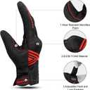 INBIKE Breathable Mesh Motorcycle Gloves Touchscreen with TPR Palm Pad Hard Knuckles (Black, L)