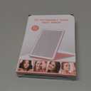 Travel Mirror with Lights Makeup Mirror Touch Screen 3 Colors Light 72 LEDs Rechargeable, 1000mHA 7.9x5.3-Inch Desk Compact Mirror White