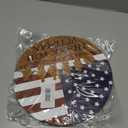 2 x Patriotic Memorial Day Decorations Door Sign, Patriotic Memorial Day Independence Day Hanging Wooden Sign for Rustic Farmhouse Door Wall Home Decorations