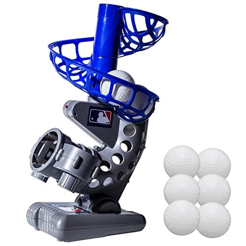 Franklin Sports MLB Electronic Baseball Pitching Machine - Automatic Youth Pitching Machine with (6) Plastic Baseballs Included