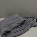 Dark Grey Cover King Size, Seersucker 3 Pieces Bedding Set, Includes 1 Duvet Cover 106x96 Inches and 2 Pillowcases 20x36 Inches