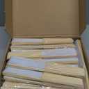 FEPITO 50 Pieces White Handheld Paper Fan Paper Folding Fans with Bamboos for Wedding Gift, Party, Home (1 Count (Pack of 50))