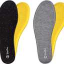 2 Pair -Shoe Inserts for Mens Memory Foam Insoles,Replacement Insoles for Work Boots Running Shoes, Cushion Shock Absorbing for Foot Pain Relief, Comfort Breathable Inner Soles 46EU,US13 (Men: EU 46/US 13, Black+grey(2 Pairs))