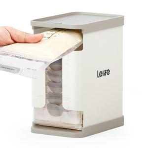 Breastmilk Freezer Organizer | Breastmilk Storage Container Storing System for Freezing Breastmilk | Use with Standard Milk Bags (White)