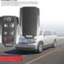 6 Buttons Keyless Entry Remote Key Fob Fit for Chevy Tahoe Suburban GMC Yukon 2014 2015 2016 2017 2018 2019 2020 (FCC ID: M3N-32337100 Chrome) 315Mhz