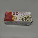 Clear Warm White Christmas Lights - 9 ft String of 50 Incandescent Mini Bulbs Multifunctional Lighting Modes, for Decorative, Bedroom, Outdoor, Xmas Twinkle Tree Lights with White Wire Total 10.4 ft