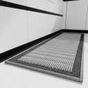 Kitchen Rugs and Mats Non Skid Washable - Non Slip Absorbent Kitchen Runner Rugs for Floor, Machine Washable Standing Mats for in Front of Sink,Laundry Room,Hallway(20"x70",Grey) (1'8" x 5'10" (Rectangular))