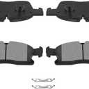 AUTOMUTO Front Brake Pads, 4PCS Front Semi-Metallic Brake Pads Set D1455-8856 2011-2018 For Dodge For Durango, 2011-2018 For Jeep For Grand Cherokee