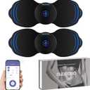 MASTOGO Wireless Tens Unit Muscle Stimulator - Two Sets of Tens Unit Massager for Pain Relief - Up to 12 Mode 20 Intensity Portable with App Controlled Bluetooth TENS EMS Muscle Stimulator Machine