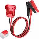 GRZWAYS Jumper Cables alligator clips Compatible with Mil.waukee M18 18V Batteries, Silicone wire 8AWG 2FT Automotive Booster Cables for Jump Starting Tool Battery, Temperature resistance 392 200