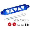 MUQIDA Battery Hold Down Bracket, Aluminum Alloy Battery Tie Down Set with 7.9 in J-Shaped Bolts, Rustproof Battery Lock Holder Mounting Bracket for Most Vehicles, Car Accessories (Blue)