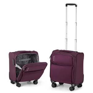 Hanke 16 Inch Underseat Carry On Luggage with Spinner Wheels Airline Approved, Small Rolling Suitcase Softside Underseater Lightweight TSA Travel Roller Suitcase Carry-On Bag(Purple)