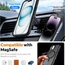 PinLiSheng Magnetic for iPhone 12 Mini Case [Metal Camera Frame&Buttons] [Mil-Grade Drop Protection] Shockproof Slim Translucent Matte Protective Phone Case, Black
