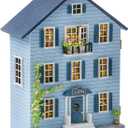 CUTEROOM Dollhouse Miniature with Furniture, DIY Wooden Dollhouse Kit Plus LED Lights, Creative Room for Valentine's Day Gift Idea (D031)