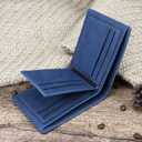 Mens Wallet Bifold Leather Matte Wallet for Men, Thin & Stylish Card Holder with ID Window