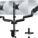 Amazon.com: MOUNT PRO Triple Monitor Mount, 3 Monitor Desk Mount for Three Screens up to 32 Inch, Full Motion Gas Spring Heavy Duty Arm Hold up to 19.8lbs Each, Black : Electronics