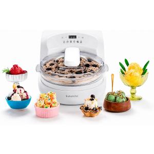 Instant Pot InstantChill Ice Cream Maker with BuiltIn Compressor, No PreFreezing, Real Ice Cream in Minutes*, Gelato, Sorbet, Rolled, NonDairy, MixIns, Easy Clean Up, Quiet, Makes Up to 2 Pints
