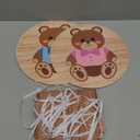 AerWo Gender Reveal Games Tic Tac Toe Board Game with 10 Boy or Girl Signs, Gender Reveal Ideas, Boy or Girl, He or She Sign Gender Reveal Party Supplies, Baby Shower Gender Reveal Decorations（Bear）