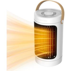 Electric Space Heater for Indoor Use, ADTARK 1500W Portable Small Fast Heater with Thermostat, PTC Heating, 3 Modes Adjustable, Overheat & Tip-Over Protection, Mini Heater for Bedroom, Office, Dorm