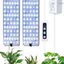 DOMMIA Grow Light, 20W Ultra-Thin Panel Grow Lights for Indoor Plants, High PPFD Full Spectrum, Dimmable, 6/12/16H Timer Auto on/Off, Suitable for Indoor Growing, Warm White, 1-Pack