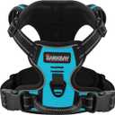 BARKBAY No Pull Pet Harness Dog Harness Adjustable Outdoor Pet Vest 3M Reflective Oxford Material Vest for blue Dogs Easy Control for Small Medium Large Dogs (XL)