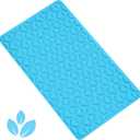 WRISIN Bathtub Mat Non Slip with Suction Cups - 100% Rubber Bathroom Mat Textured for Bath Tub Shower Safety - Soft on Touch - BPA/PVC Free - Pet Dog Bath Mat - Machine Washable - 16  28 InchR Blue