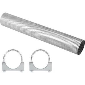 Piclafe 3" x 16.5" Length Universal Exhaust Flex Pipe, 3 Inch Flexible Exhaust Pipe with 2 x U Bolt Clamps