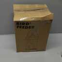 Kingsyard Metal Bird Feeder for Outdoor Hanging, Wild Bird Feeders with Circular Perch, Easy to Clean & Refill, 4 lbs Large Seed Capacity, White