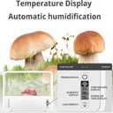 Mushroom Grow Tent with Automatically Adjusts Humidity,Indoor Mushroom Grow Box with Grow Light,Smart Monotub Mushroom Growing Kit with Temperature Display,Still Air Box for Mushroom Growers