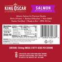 King Oscar Premium Skinless & Boneless Atlantic Salmon in Olive Oil, Mediterranean Style, 4.05 oz Cans, Pack of 12, Tinned Salmon (EXP 03/17/31)