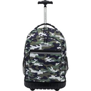 Travelers Club Rolling Backpack, Camo, 18 Inch