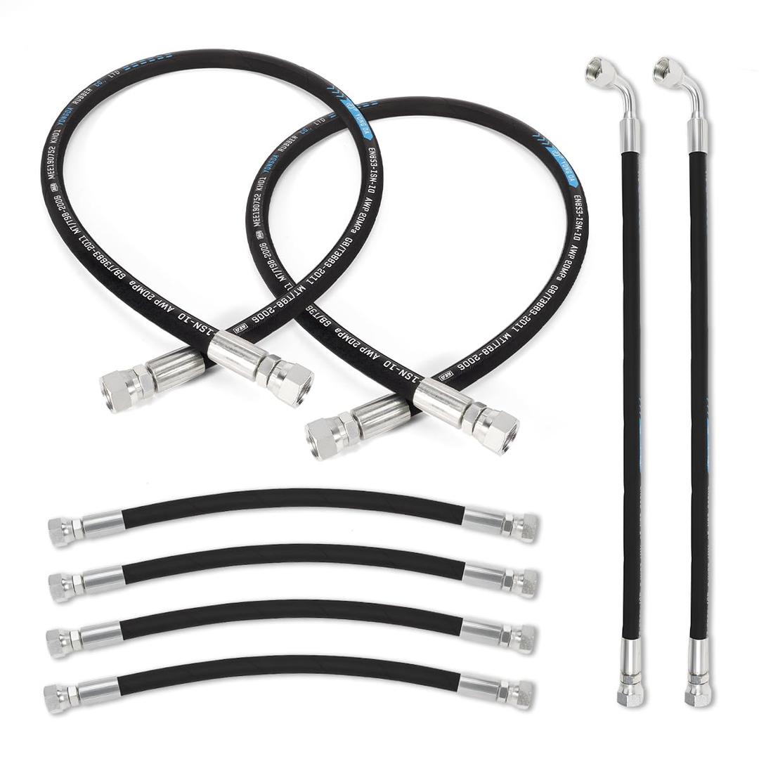 for Kubota Hydraulic Hoses Kit, Fit for Kubota LA350a, LA401, LA402, LA402-1 Front Loader Hydraulic Hoses - Include 7J303-76610/75535-66620/7J999-95562 Boom & Bucket Cylinder Hoses