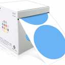 PARLAIM 3 Inch Round Permanent Adhesive Color Cod Dot Stickers,500 per Dispenser Box Roll dots Label Inventory Circle Stickers (Light Blue)