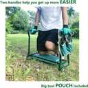 BESTHLS Garden Kneeler and Seat - Heavy Duty Folding Stool with Thick Pad, Tool Pouch, 330 lbs Capacity - Knee & Back Support, Perfect for Seniors, Women, Men