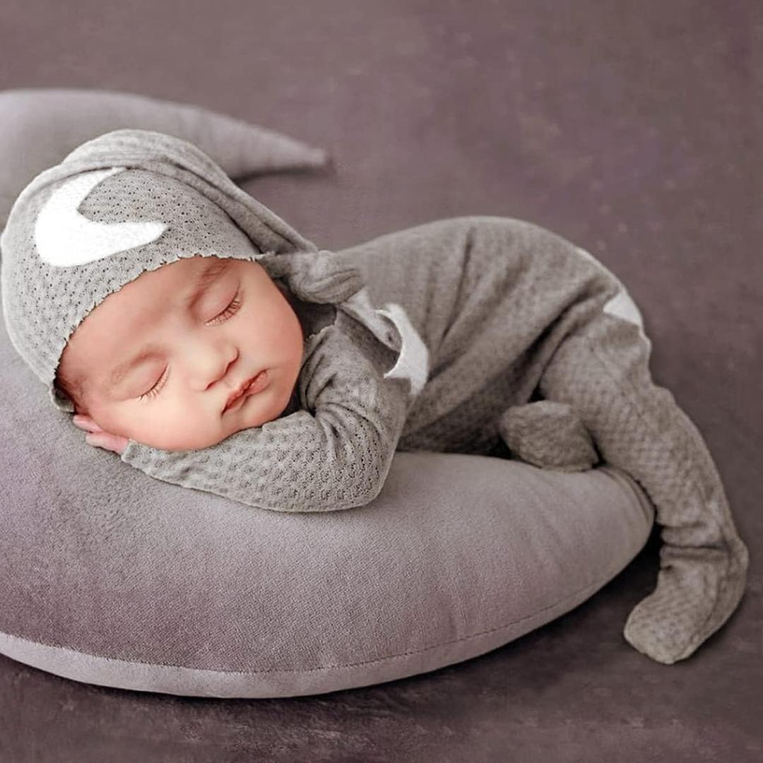 Ylsteed Newborn Photography Outfits - Boy & Girl Photoshoot Costume Set, Infant Romper, Props Without Pillow