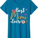 Best Mimi Ever Flower Wreath Tribal Arrows Gift Women Shirt T-Shirt, Size: Large