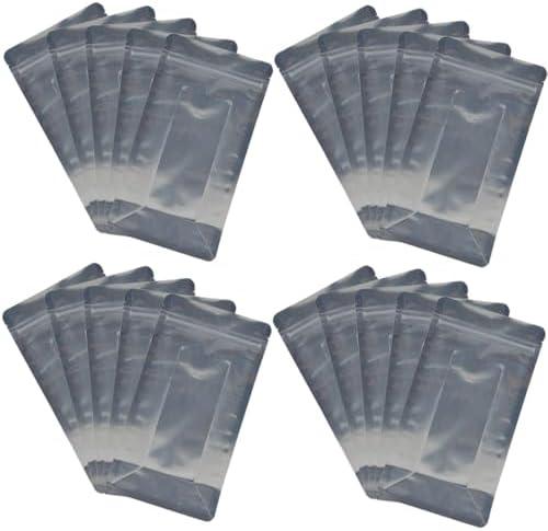 XunLiu Al-Foil Win Stand Bag​ Zip Lock Bags Reusable Airtight Storage Bags (20, 12cmX22cm+6cm/0.36mm) 2 Pack