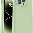 Vooii Compatible with iPhone 14 Pro Case, Liquid Silicone Upgrade [Camera Protection] [Soft Anti-Scratch Microfiber Lining] Shockproof Phone Case for iPhone 14 Pro 6.1 inch - Matcha