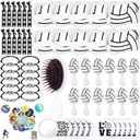 Meanplan 160 Pcs Volleyball Party Favors Volleyball Team Gifts Set Sports Accessories Include Cosmetic Bags Bracelets Hair Ties Hairbrushes Compact Mirrors Stickers for Sports Party Supplies