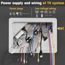 in-Wall TV Box with Flange for Home Theater Installation, 11.9" x 8.4" Cord Hider for Wall Mounted TV, with 2 Outlets, Cable Bracket, LV Cable & 1-1/2" ENT Entrance, Ideal for New or Retrofit Job