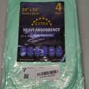 4 Pack 24 x 24 Extra Heavy Absorbency Washable Underpads, Waterproof Nursing Pads Incontinence Bed Pads, Reusable Washable Pee Pads for Dogs, Diaper Changing & Adults, Washable Puppy Pads