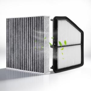 Engine & Cabin Air Filter for Honda Civic 2016-2026 2.0L, HR-V 2023-2026 HRV 2.0L (Not Fit Civic Hatchback) Air filter for Car Replacement CF11182 CA12051 Automotive Accessories- 1 Pack