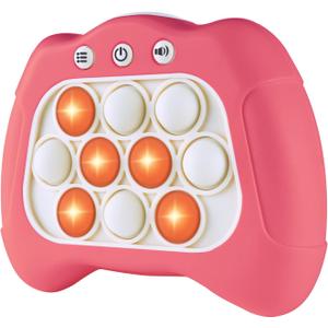 Pop The Target! Handheld Speed Push Game Machine: A Fun Multiplayer Game for Family. Sensory Fidget Toy Christmas Toys Gifts for 6 7 8 9 10 11 12 Years Old Kids Road Trip Car Games Kids Pink