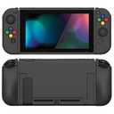 PlayVital ZealProtect Protective Case for Nintendo Switch, Flexible Grip Cover for Nintendo Switch with Screen Protector & Thumb Grips & Direction Button Caps - Apricot Yellow