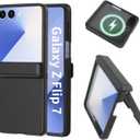 Eonflux Case for Samsung Galaxy Z Flip 7, with Hinge Protection & Outer Screen Protector, Slim Fit Hard Shell, Shockproof Anti-Scratch Full Body Cover, Matte Anti-Fingerprint Black