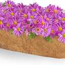 TigeJoy 36inch Trough Coco Coir Liners Planter Replacement, 100% Natural Thick Coco Fiber Liner for Flower Box Decks Garden Flower Pots, 36'' Half Moon Shape Coconut Liner Window Boxes Outdoor