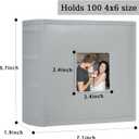 2 x Small Photo Album 4x6 100 Pockets with Writing Space Leather Cover Picture Book Holds 4x6 Photos for Wedding, Baby, Family, Graduation